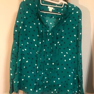 Bundle 4/25 JCREW blouse, Satin Green, Size 2